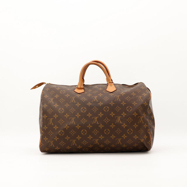 Vue trois quarts dos Louis Vuitton Speedy 40 toile Monogram — AMANA Vintage