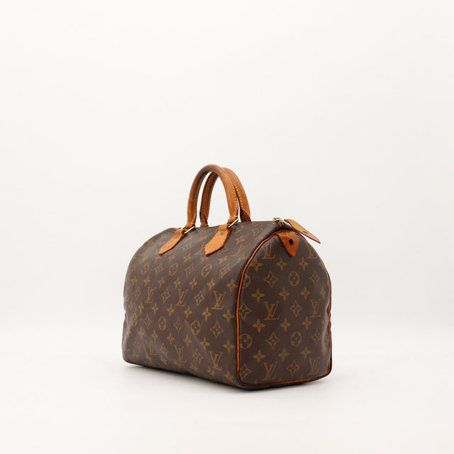 Louis Vuitton Speedy 30 vue trois quarts toile Monogram occasion — AMANA Vintage