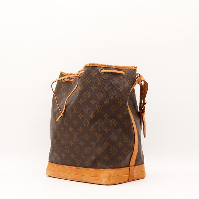 Sac seau Louis Vuitton Noé GM toile Monogram vue de dos occasion authentique — AMANA Vintage