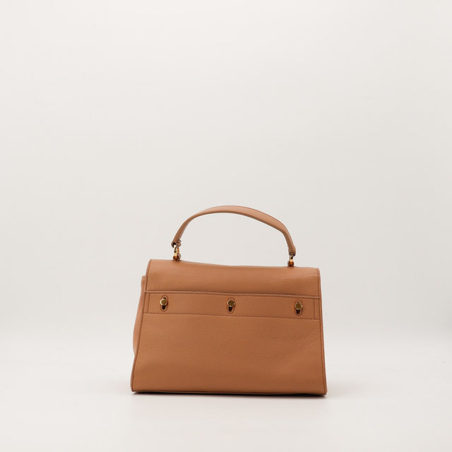 Dos sac Saint Laurent Muse cuir camel occasion — AMANA Vintage