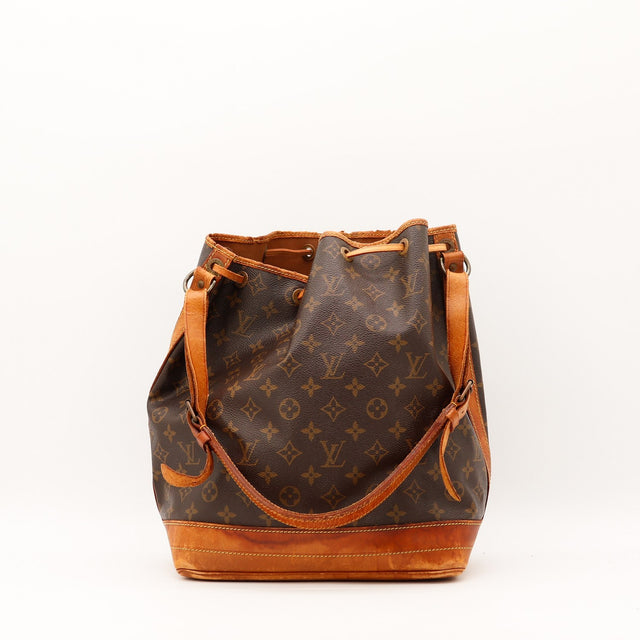 Détail ficelle coulissante Louis Vuitton Noé GM Monogram — AMANA Vintage