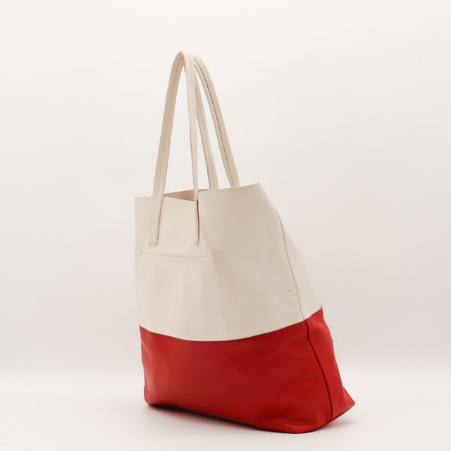 Détail anses cuir clair Miu Miu Shopping Tote — AMANA Vintage