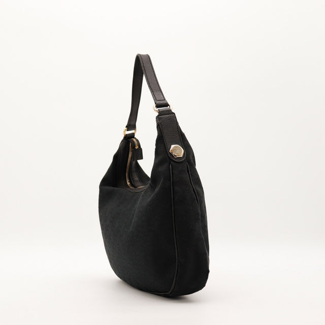 Gucci Hobo GG Canvas noir vue de dos occasion authentique — AMANA Vintage