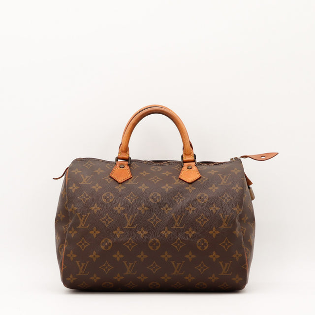 Vue de face Louis Vuitton Speedy 30 Toile Monogramme occasion authentique — AMANA Vintage