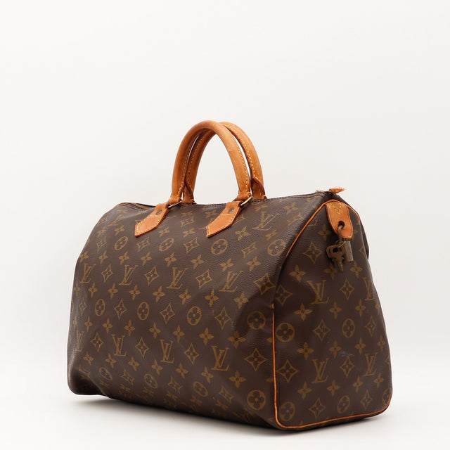 Vue de dos Louis Vuitton Speedy 35 Toile Monogramme occasion authentique — AMANA Vintage