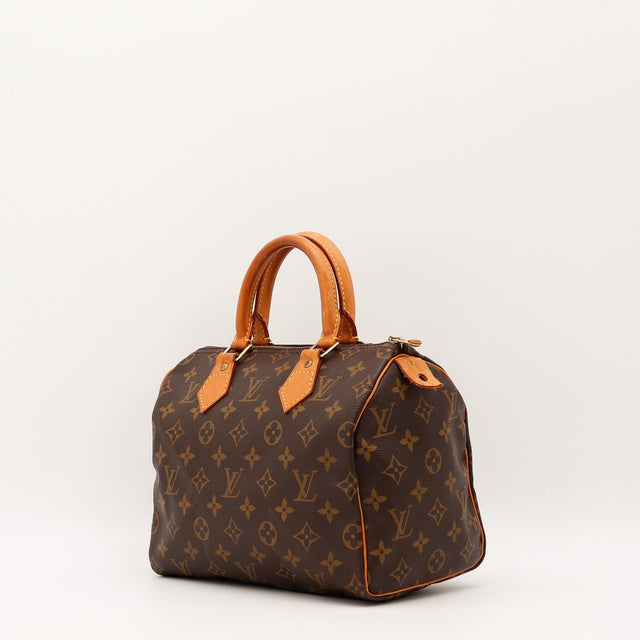 Vue de trois-quarts Louis Vuitton Speedy 25 Toile Monogramme occasion authentique — AMANA Vintage