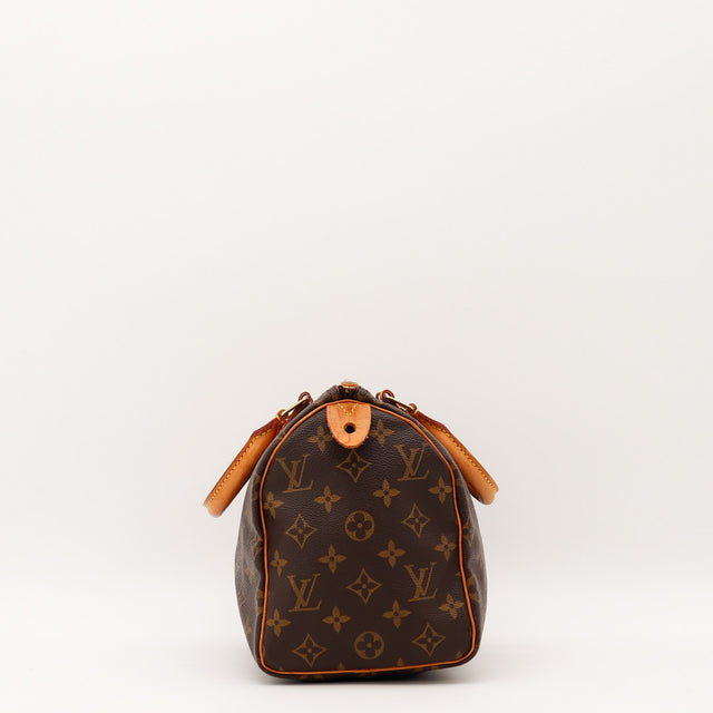 Vue de profil Louis Vuitton Speedy 25 Toile Monogramme occasion authentique — AMANA Vintage