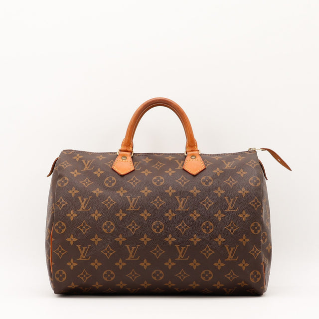 Vue de face Louis Vuitton Speedy 35 Toile Monogramme occasion authentique — AMANA Vintage