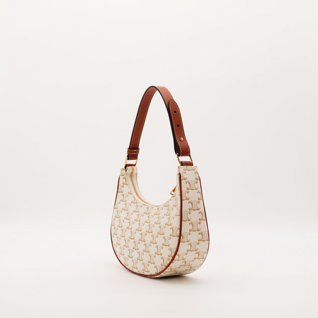 Sac Celine Ava Triomphe ivoire vue de trois quarts droit — AMANA Vintage