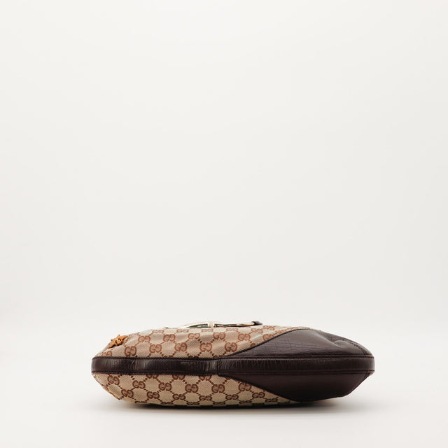 Gucci Hobo Horsebit vue du dessous fond cuir marron occasion — AMANA Vintage