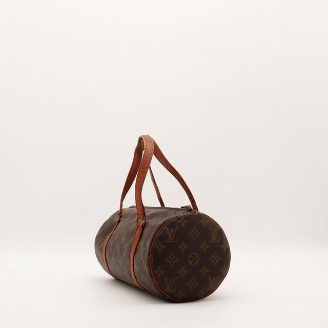 Louis Vuitton Papillon 30 vue de côté silhouette cylindrique — AMANA Vintage