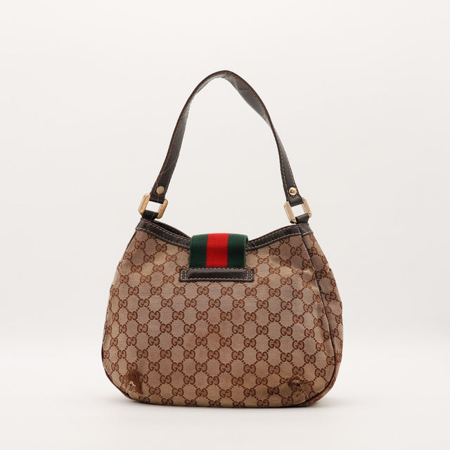 Vue arrière Hobo Web Gucci toile monogrammée occasion — AMANA Vintage