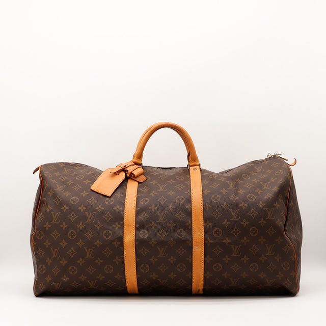 Sac de voyage Louis Vuitton Keepall 55 toile Monogramme vue de face occasion authentique — AMANA Vintage