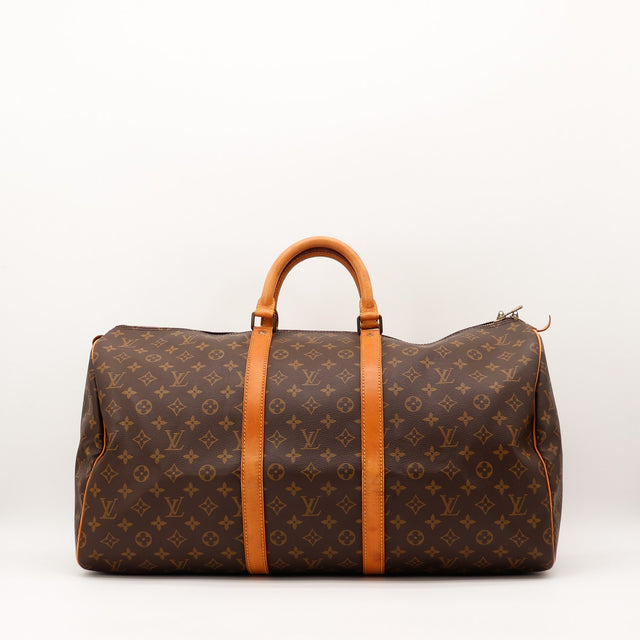 Vue d'ensemble Louis Vuitton Keepall Toile Monogramme occasion authentique — AMANA Vintage
