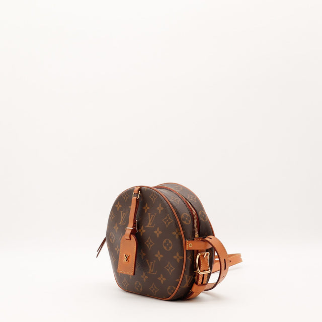 Sac Louis Vuitton Boîte Chapeau Souple PM vue de dos toile Monogram occasion authentique — AMANA Vintage