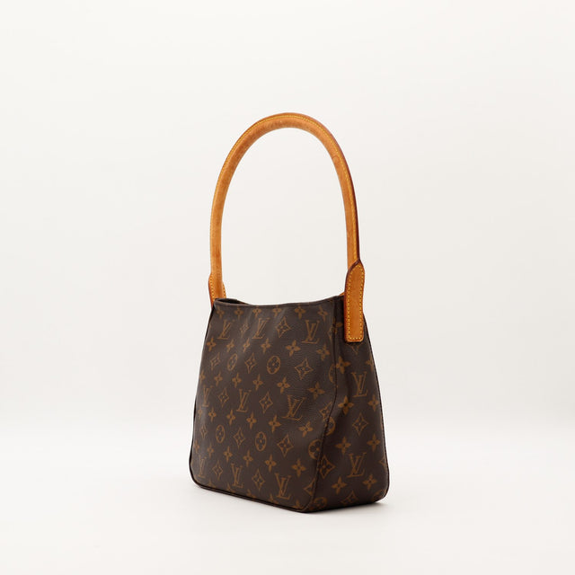 Vue de côté Louis Vuitton Looping MM profil silhouette structurée — AMANA Vintage
