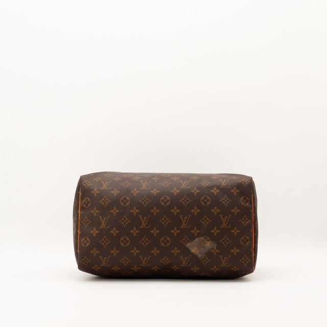 Louis Vuitton Speedy 35 vue du fond tache visible — AMANA Vintage