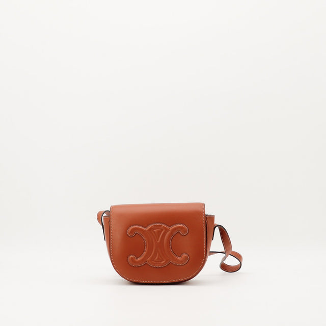 Sac Celine Triomphe cuir camel vue de face occasion authentique — AMANA Vintage