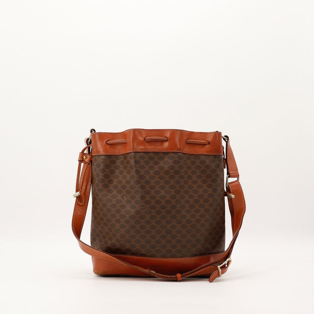 Sac seau Céline Macadam vue arrière toile monogrammée occasion authentique — AMANA Vintage