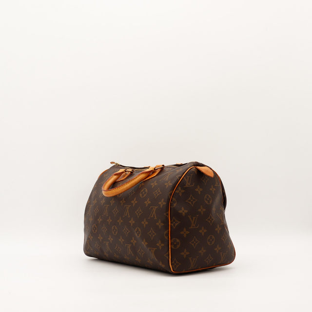 Vue de trois quarts arrière Louis Vuitton Speedy 30 Monogram — AMANA Vintage