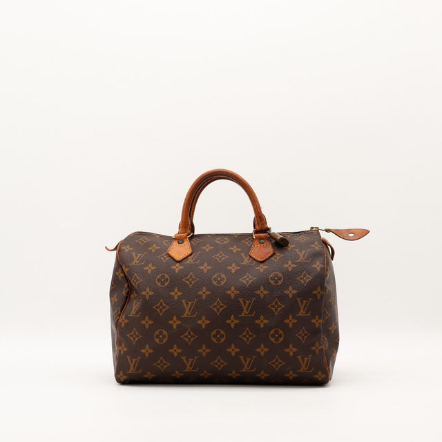 Sac Louis Vuitton Speedy 30 toile Monogram vue de face occasion authentique — AMANA Vintage