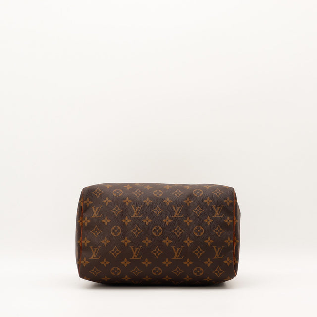 Louis Vuitton Speedy 30 vue du dessous fond toile Monogram — AMANA Vintage