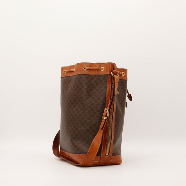 Sac seau Céline Macadam vue latérale zip occasion authentique — AMANA Vintage