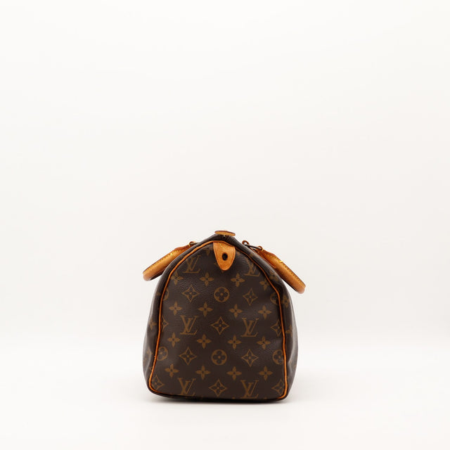 Louis Vuitton Speedy 30 vue de côté profil occasion authentique — AMANA Vintage