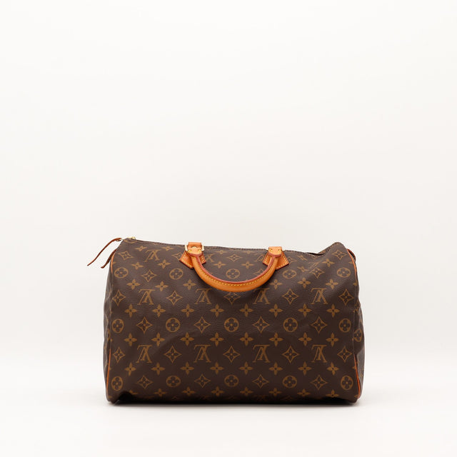 Vue arrière Louis Vuitton Speedy 35 Toile Monogramme authentique — AMANA Vintage