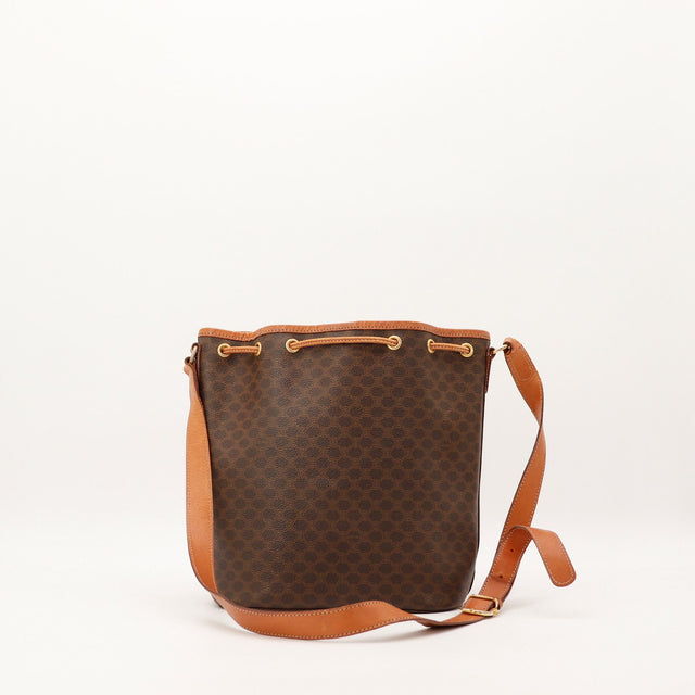 Sac seau Celine Macadam vue arrière toile monogrammée occasion authentique — AMANA Vintage