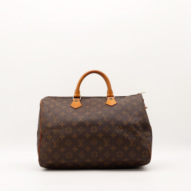 Sac Louis Vuitton Speedy 35 toile Monogramme vue de face occasion authentique — AMANA Vintage