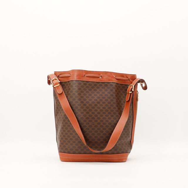 Sac seau Celine Macadam bandouliere reglable vue arriere occasion authentique — AMANA Vintage