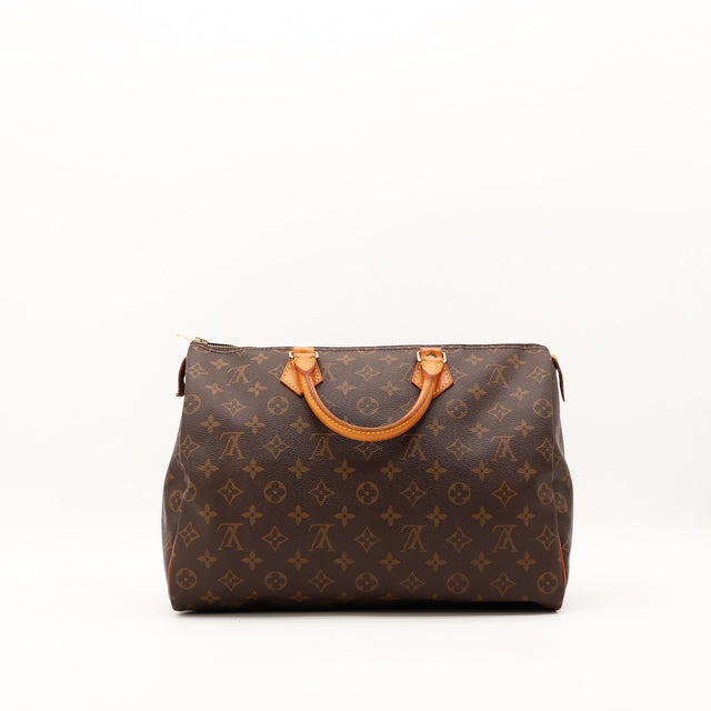 Vue de face arrière Louis Vuitton Speedy 35 toile Monogramme — AMANA Vintage