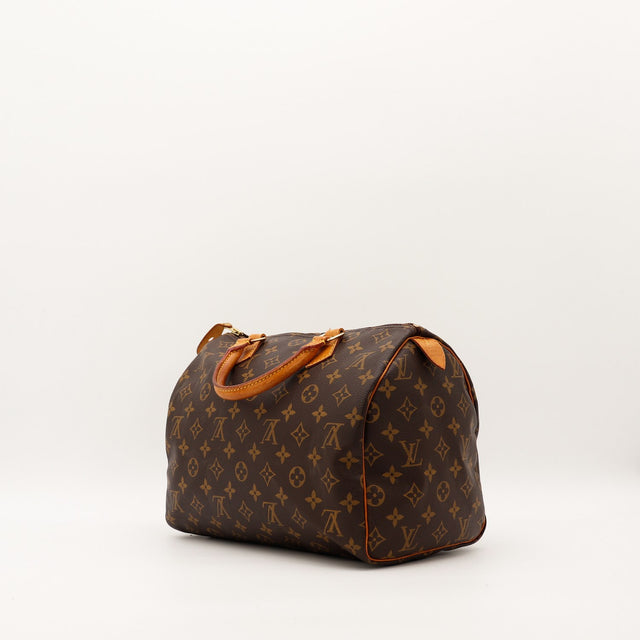 Louis Vuitton Speedy 35 vue de trois quarts droite profil — AMANA Vintage