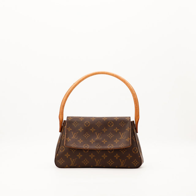 Sac Louis Vuitton Mini Looping toile Monogram vue de face occasion authentique — AMANA Vintage