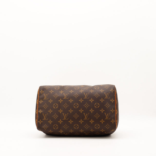 Louis Vuitton Speedy 30 vue de dessous fond plat toile monogram — AMANA Vintage