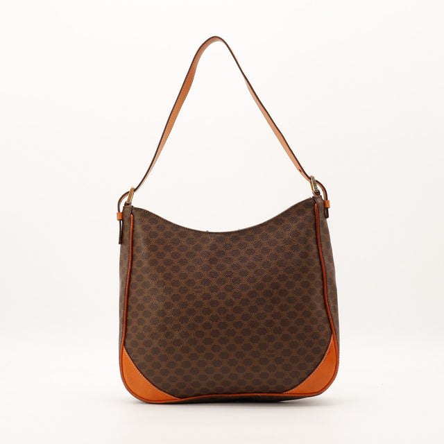 Sac Céline Hobo Macadam toile monogrammée vue de face occasion authentique — AMANA Vintage