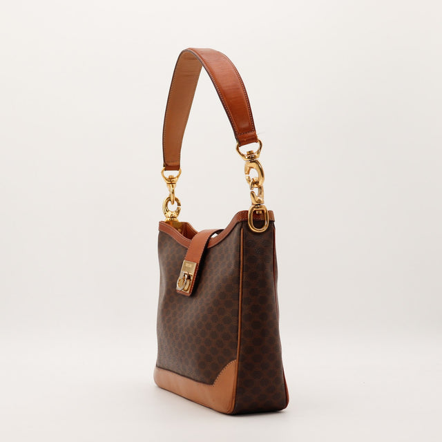 Sac Celine Hobo Macadam profil bandoulière cuir occasion authentique — AMANA Vintage