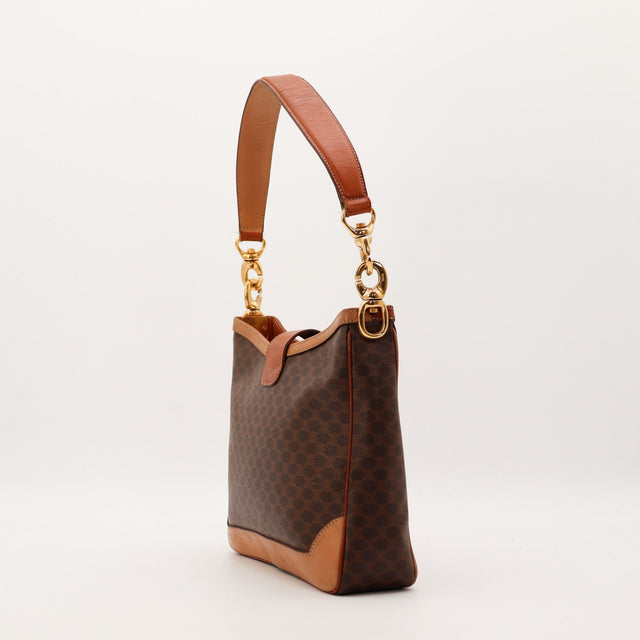 Sac Celine Hobo Macadam profil cuir patiné occasion authentique — AMANA Vintage