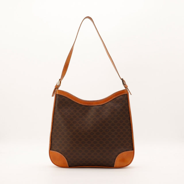 Sac Celine Hobo Macadam vue arrière toile monogrammée occasion authentique — AMANA Vintage