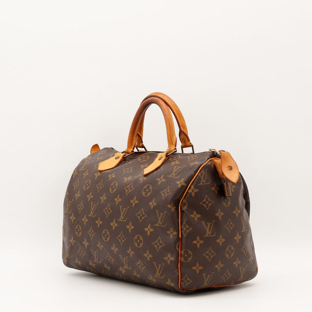 Vue de dos Louis Vuitton Speedy 30 Toile Monogramme occasion authentique — AMANA Vintage