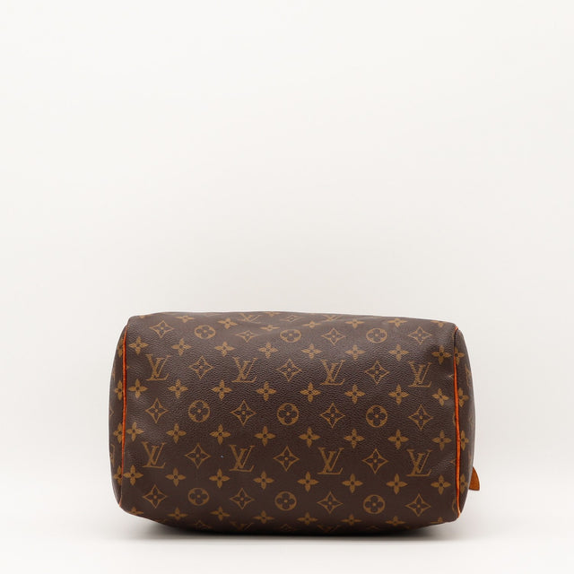 Détail de la tirette Louis Vuitton Speedy 30 Toile Monogramme occasion authentique — AMANA Vintage