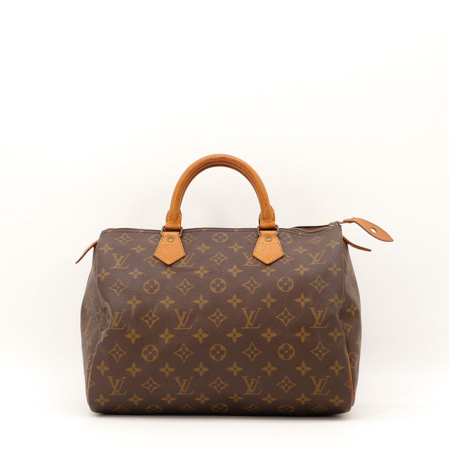 Vue de face Louis Vuitton Speedy 30 Toile Monogramme occasion authentique — AMANA Vintage