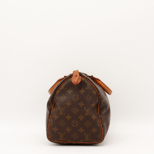 Vue de profil Louis Vuitton Speedy 30 Toile Monogramme occasion authentique — AMANA Vintage