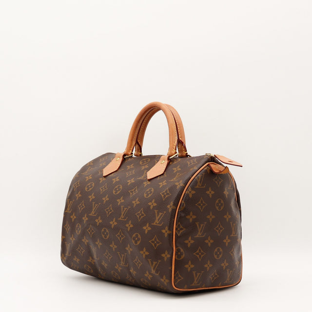 Vue de dos Louis Vuitton Speedy 30 Toile Monogramme occasion authentique — AMANA Vintage