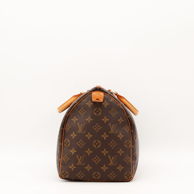 Vue de profil Louis Vuitton Speedy 35 Toile Monogramme occasion authentique — AMANA Vintage
