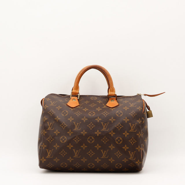 Vue de face Louis Vuitton Speedy 30 Toile Monogramme occasion authentique — AMANA Vintage