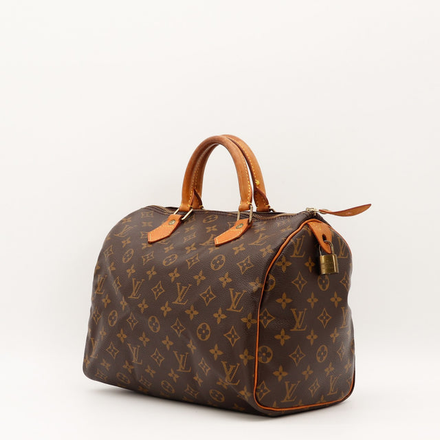 Vue de dos Louis Vuitton Speedy 30 Toile Monogramme occasion authentique — AMANA Vintage