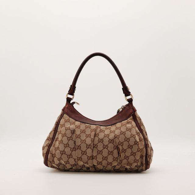 Sac Gucci Hobo toile monogrammée vue arrière occasion authentique — AMANA Vintage
