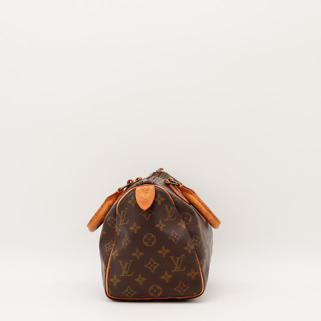 Vue de la fermeture Louis Vuitton Speedy 25 Toile Monogramme occasion authentique — AMANA Vintage